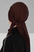 Chic Easy Wrap Hijab Cover for Women, Trendy Hijab for Stylish Look, Soft Comfortable Turban Head Covering, Chic Single Color Headscarf,B-45 Brown
