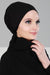 Chic Easy Wrap Hijab Cover for Women, Trendy Hijab for Stylish Look, Soft Comfortable Turban Head Covering, Chic Single Color Headscarf,B-45 Black