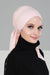 Chic Easy Wrap Hijab Cover for Women, Trendy Hijab for Stylish Look, Soft Comfortable Turban Head Covering, Chic Single Color Headscarf,B-45 Powder