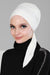 Chic Easy Wrap Hijab Cover for Women, Trendy Hijab for Stylish Look, Soft Comfortable Turban Head Covering, Chic Single Color Headscarf,B-45 Ivory