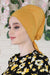 Chic Instant Turban Headscarf, Ready to Wear Instant Hijab, Easy Wrap & Trendy Turban Hijab Design, Stylish Chemo Cancer Cap for Women,B-49 Mustard Yellow