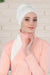 Chic Instant Turban Headscarf, Ready to Wear Instant Hijab, Easy Wrap & Trendy Turban Hijab Design, Stylish Chemo Cancer Cap for Women,B-49 White