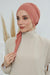 Chic Instant Turban Headscarf, Ready to Wear Instant Hijab, Easy Wrap & Trendy Turban Hijab Design, Stylish Chemo Cancer Cap for Women,B-49 Salmon
