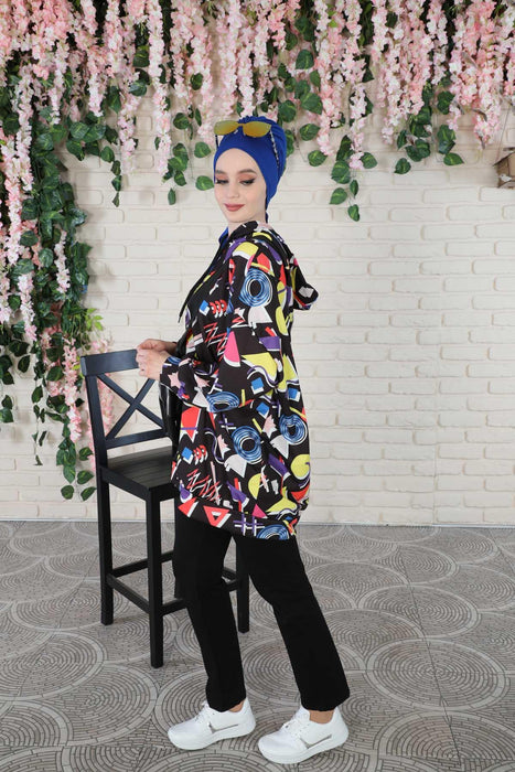 Chic Instant Turban Headscarf, Ready to Wear Instant Hijab, Easy Wrap & Trendy Turban Hijab Design, Stylish Chemo Cancer Cap for Women,B-49 Sax Blue
