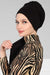 Chic Instant Turban Headscarf, Ready to Wear Instant Hijab, Easy Wrap & Trendy Turban Hijab Design, Stylish Chemo Cancer Cap for Women,B-49 Black