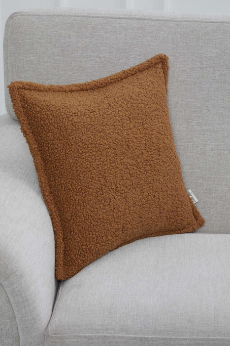 Chic Teddy Square Throw Pillow Cover, 18x18 Inches Soft Touch Teddy Pillow Cover for Couch and Sofa, Trendy Throw Pillow Cover,K-309 Light Brown