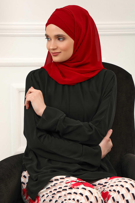 Premium Chiffon Shawl Hijab for Everyday Wear, Lightweight Breathable Women's Headscarf, Soft Chiffon Hijab Scarf for Women,CPS-15