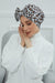 Combed Cotton Patterned Turban Bonnet with a Big Bow, Elegant and Comfortable Pre-Tied Instant Turban Hair Cover for Women,B-11YD Wild Elegance