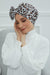 Combed Cotton Patterned Turban Bonnet with a Big Bow, Elegant and Comfortable Pre-Tied Instant Turban Hair Cover for Women,B-11YD Wild Elegance