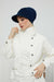 Cotton Visor Turban Head Cover, Visor Newsboy Hat for Women, 95% Cotton Plain Casual Hijab Bonnet Cap, Sun Protective Visor Chemo Cap,B-73 Navy Blue