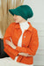 Cotton Visor Turban Head Cover, Visor Newsboy Hat for Women, 95% Cotton Plain Casual Hijab Bonnet Cap, Sun Protective Visor Chemo Cap,B-73 Green