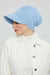 Cotton Visor Turban Head Cover, Visor Newsboy Hat for Women, 95% Cotton Plain Casual Hijab Bonnet Cap, Sun Protective Visor Chemo Cap,B-73 Blue