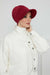 Cotton Visor Turban Head Cover, Visor Newsboy Hat for Women, 95% Cotton Plain Casual Hijab Bonnet Cap, Sun Protective Visor Chemo Cap,B-73 Maroon