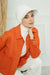 Cotton Visor Turban Head Cover, Visor Newsboy Hat for Women, 95% Cotton Plain Casual Hijab Bonnet Cap, Sun Protective Visor Chemo Cap,B-73 Ivory
