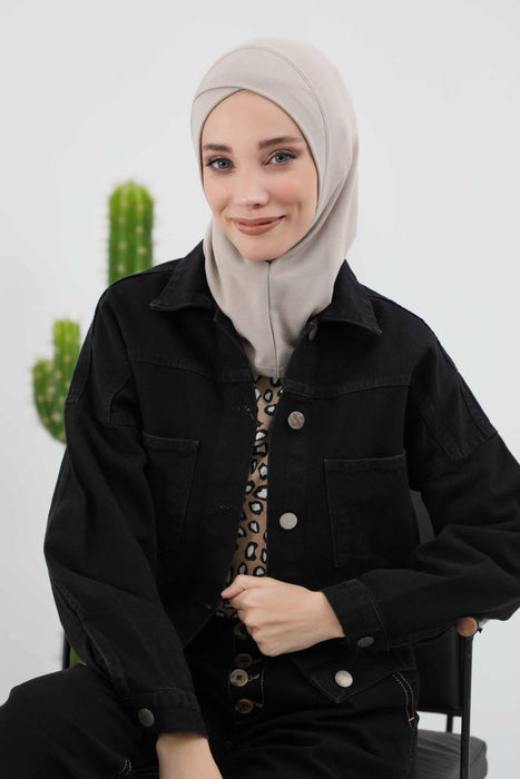 Turbanhaube innen mit Kreuzstich-Design für Damen, Turbanhaube innen in Einheitsgröße für Damen, schlichte gerippte Hijab-Turbanhaube für den Winter, TB-4RB