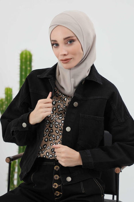 Turbanhaube innen mit Kreuzstich-Design für Damen, Turbanhaube innen in Einheitsgröße für Damen, schlichte gerippte Hijab-Turbanhaube für den Winter, TB-4RB