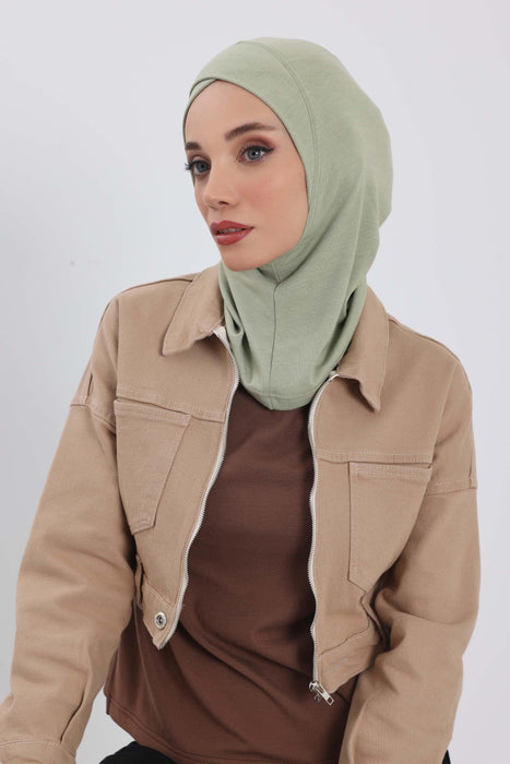 Turbanhaube innen mit Kreuzstich-Design für Damen, Turbanhaube innen in Einheitsgröße für Damen, schlichte gerippte Hijab-Turbanhaube für den Winter, TB-4RB