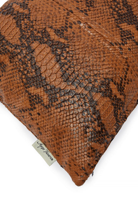 Decorative Modern Sewed Throw Pillow Cover 20x12 Inches Decorative Cushion Cover for Cozy Home Housewarming Gift,K-138 Brown Snake Patterned