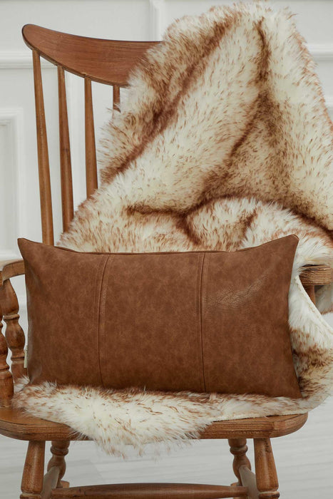 Decorative Modern Sewed Throw Pillow Cover 20x12 Inches Decorative Cushion Cover for Cozy Home Housewarming Gift,K-138 Light Brown