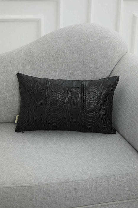 Decorative Modern Sewed Throw Pillow Cover 20x12 Inches Decorative Cushion Cover for Cozy Home Housewarming Gift,K-138 Black Snake Pattern