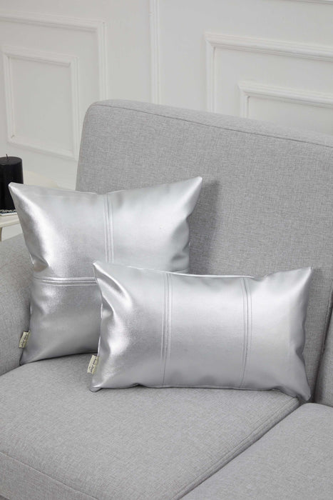 Decorative Modern Sewed Throw Pillow Cover 20x12 Inches Decorative Cushion Cover for Cozy Home Housewarming Gift,K-138 Light Grey