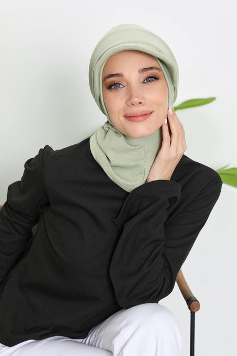 Detachable Visor Winter Turban for Women, Ribbed Polyviscose Stretch Headwrap, Stylish One-Size Cap for Cold Weather,B-82RB