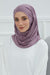 Easy to Wear Instant Turban Scarf for Women, Plain Color Turban Hijab Headwrap for Daily Use, Comfortable Modest Fashion Hijab Design,B-33 Lilac
