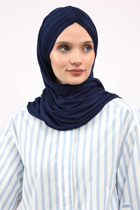 Müheloser Instant-Baumwollschal für Frauen, Instant-Baumwoll-Leichtgewicht-Hijab-Kopftuch, bequemer und großer Hijab-Schal für Frauen, CPS-44