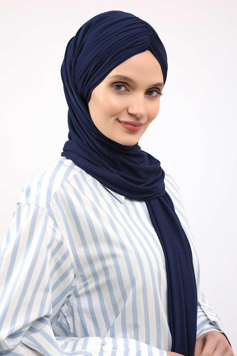 Müheloser Instant-Baumwollschal für Frauen, Instant-Baumwoll-Leichtgewicht-Hijab-Kopftuch, bequemer und großer Hijab-Schal für Frauen, CPS-44