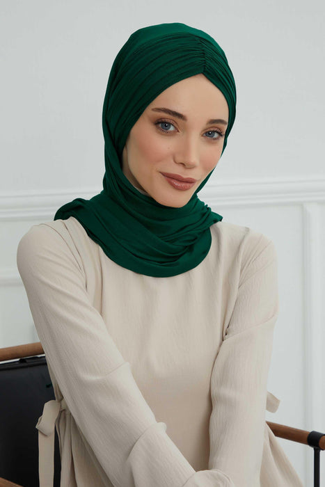 Müheloser Instant-Baumwollschal für Frauen, Instant-Baumwoll-Leichtgewicht-Hijab-Kopftuch, bequemer und großer Hijab-Schal für Frauen, CPS-44