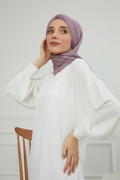 Müheloser Instant-Baumwollschal für Frauen, Instant-Baumwoll-Leichtgewicht-Hijab-Kopftuch, bequemer und großer Hijab-Schal für Frauen, CPS-44