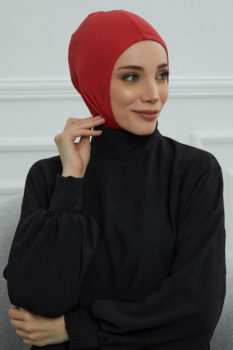 Elegant Full Head and Neck Hijab Cover, Instant Turban Inner Bonnet Head Wear, Lightweight Ninja Cap Head Wrap, Ramadan Muslim Gift,TB-1