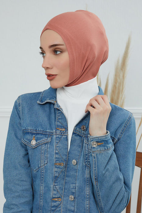 Elegant Full Head and Neck Hijab Cover, Instant Turban Inner Bonnet Head Wear, Lightweight Ninja Cap Head Wrap, Ramadan Muslim Gift,TB-1