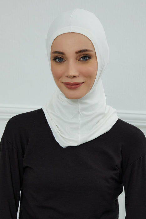 Elegant Full Head and Neck Hijab Cover, Instant Turban Inner Bonnet Head Wear, Lightweight Ninja Cap Head Wrap, Ramadan Muslim Gift,TB-1