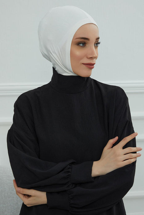 Elegant Full Head and Neck Hijab Cover, Instant Turban Inner Bonnet Head Wear, Lightweight Ninja Cap Head Wrap, Ramadan Muslim Gift,TB-1