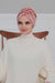 Elegant Velvet Shirred Instant Turban for Women, Luxurious Velour Instant Headwrap, Fashionable Pre-Tied Hijab Turban Cap for Women,B-20K Dusty Rose
