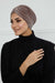 Elegant Velvet Shirred Instant Turban for Women, Luxurious Velour Instant Headwrap, Fashionable Pre-Tied Hijab Turban Cap for Women,B-20K Mink