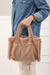 Faux Fur Plush Stylish Handbag for Women,CE-3 Light Brown