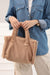 Faux Fur Plush Stylish Handbag for Women,CE-3 Light Brown