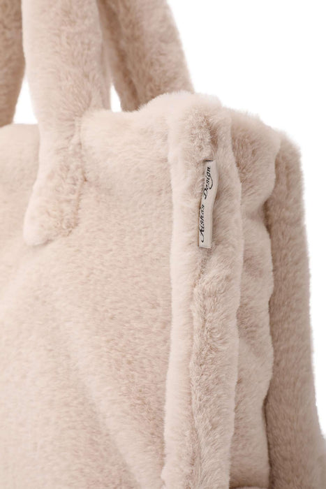 Faux Fur Plush Stylish Handbag for Women,CE-3 Beige