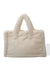 Faux Fur Plush Stylish Handbag for Women,CE-3 Ivory