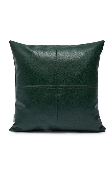 Faux Leather 18x18 Inches Throw Pillow Cover, Shiny Pillow Cover with Modern Design, Beautiful Solid Throw Pillow Cover for Couch,K-142