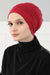 Flexible Instant Turban Bonnet Cap for Women, Plain Color High Quality Cotton Headwrap, Lightweight Cancer Chemo Headwear Turban Cover,B-34 Maroon
