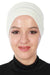 Flexible Instant Turban Bonnet Cap for Women, Plain Color High Quality Cotton Headwrap, Lightweight Cancer Chemo Headwear Turban Cover,B-34 Ivory
