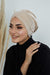 Velvet Shirred Instant Turban Headwrap, Soft Head Turban For Women Fashion Instant Turban Ready to Wear Pretied Chemo Headwear Hijab,B-13K Beige