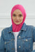 Inner Bonnet Instant Turban %95 Cotton Head Scarf Lightweight Headwear Ninja Cap, Slip on Hijab,TB-4 Fuchsia