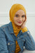 Inner Bonnet Instant Turban %95 Cotton Head Scarf Lightweight Headwear Ninja Cap, Slip on Hijab,TB-4 Mustard Yellow