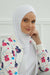 Inner Bonnet Instant Turban %95 Cotton Head Scarf Lightweight Headwear Ninja Cap, Slip on Hijab,TB-4 White