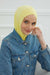 Inner Bonnet Instant Turban %95 Cotton Head Scarf Lightweight Headwear Ninja Cap, Slip on Hijab,TB-4 Yellow