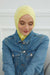 Inner Bonnet Instant Turban %95 Cotton Head Scarf Lightweight Headwear Ninja Cap, Slip on Hijab,TB-4 Yellow